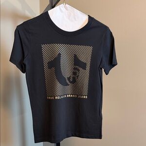 True Religion Kids Size Medium 100% Cotton Tee Shirt in Black and Gold